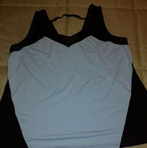Work tank with mesh in the back.